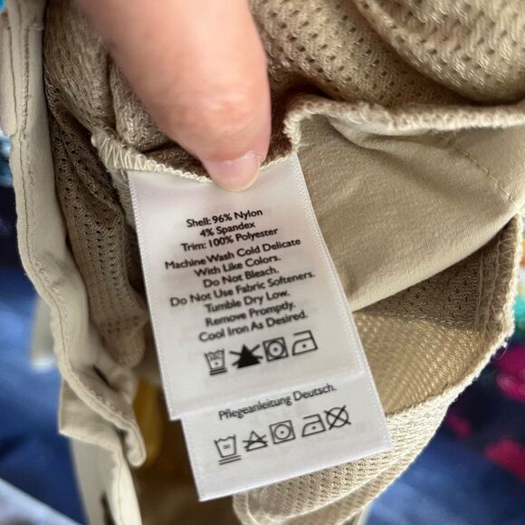 Eddie Bauer Travex Bermuda Hiking Shorts Khaki Tan Size T8 - Picture 6 of 9